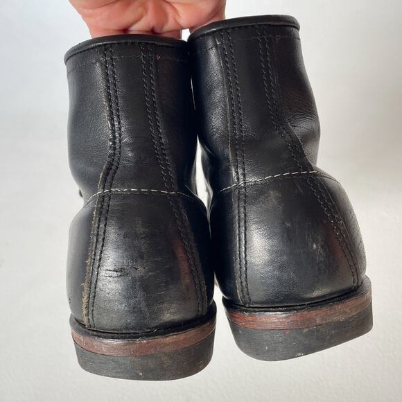 RED WING Beckman 9015 Black Leather Moc Toe Boots / US 8.5 / USA Discontinued main image 12